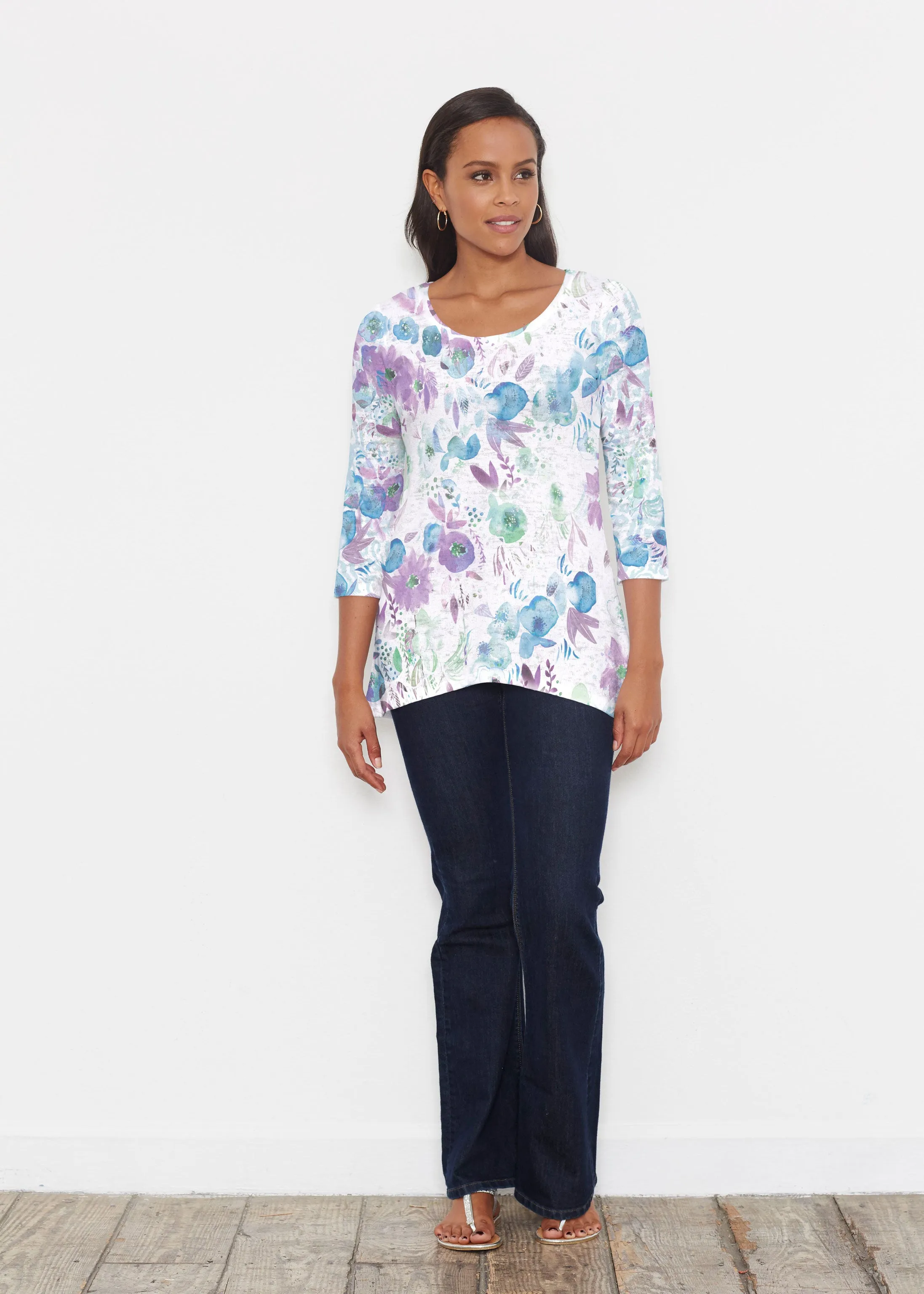 Violet (16228) ~ Katherine Hi-Lo Thermal Tunic