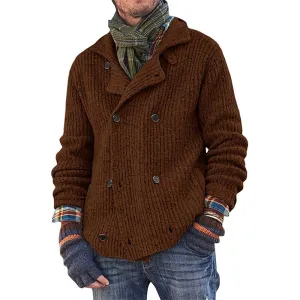 West Louis Turndown Collar Buttoned Knit Cardigan