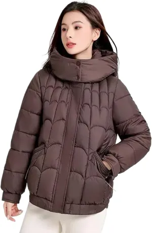 Winter Jacket Women Down Cotton Jacket Parkas Female Korean Loose Hooded Warm Cotton-Padded Coat Short Outwear