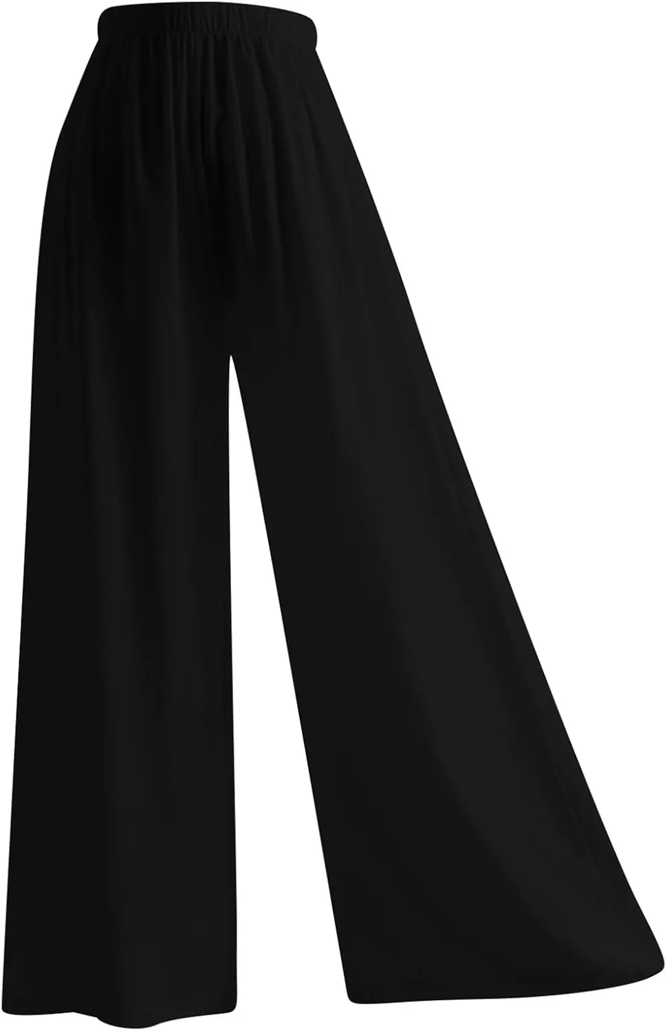 Women Wide Leg Cotton and Linen Pants Dressy High Waisted Palazzo Pants Joggers Drawstring Trouser with Pocket