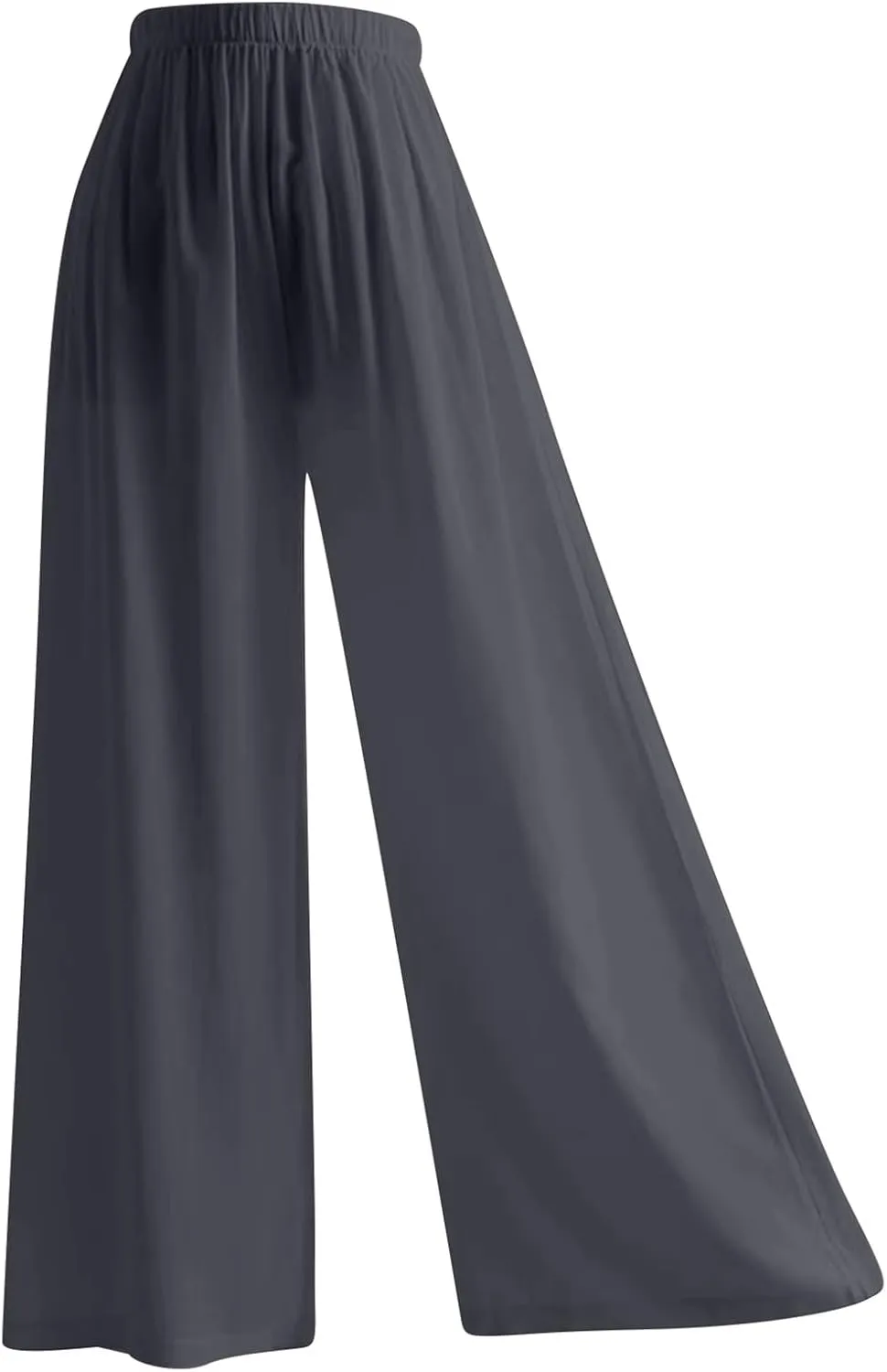 Women Wide Leg Cotton and Linen Pants Dressy High Waisted Palazzo Pants Joggers Drawstring Trouser with Pocket