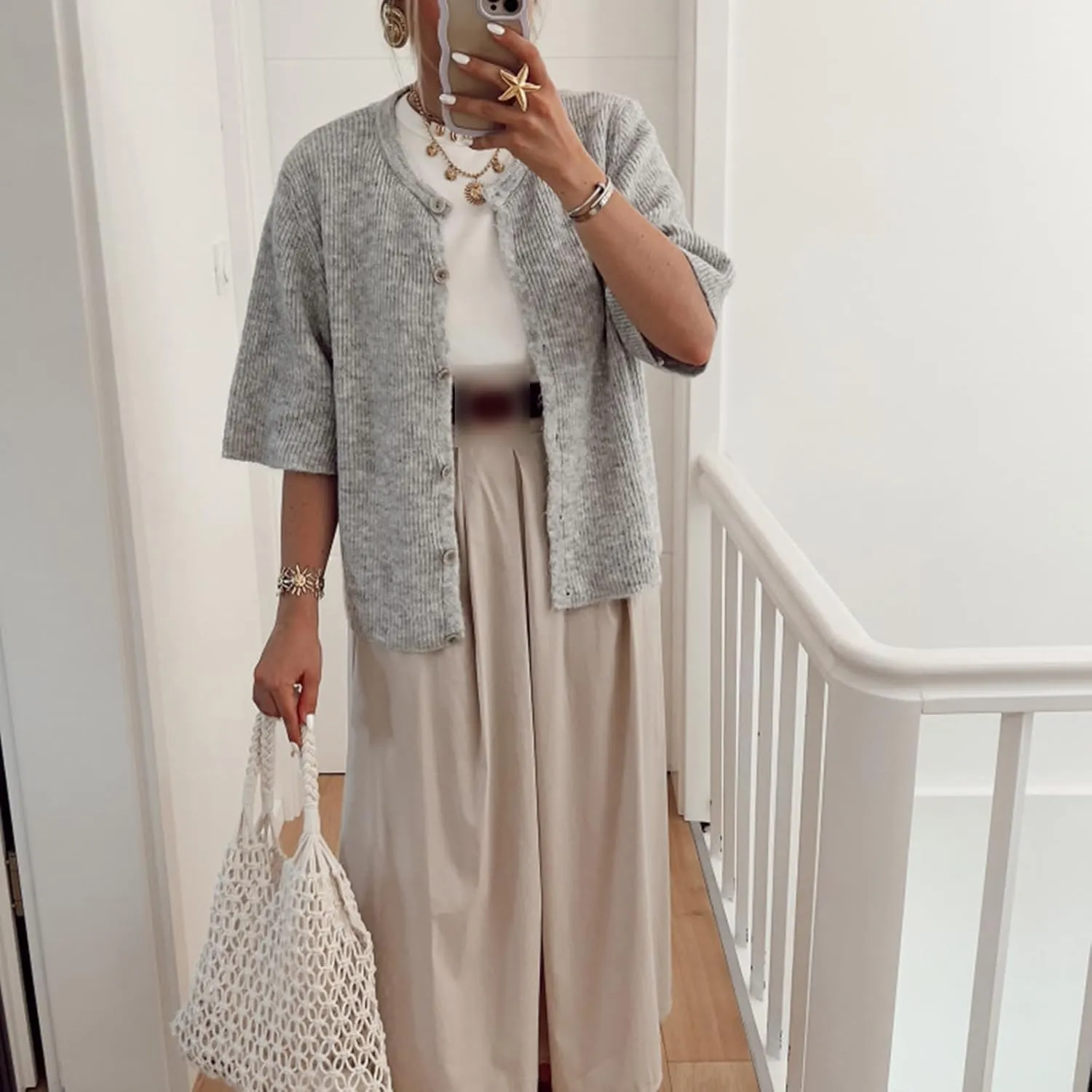 Women Y2K Crop Cardigan Sweater Crewneck Short Sleeve Button Down Knit Crop Top Teen Girls Aesthetic Cute Cardigan