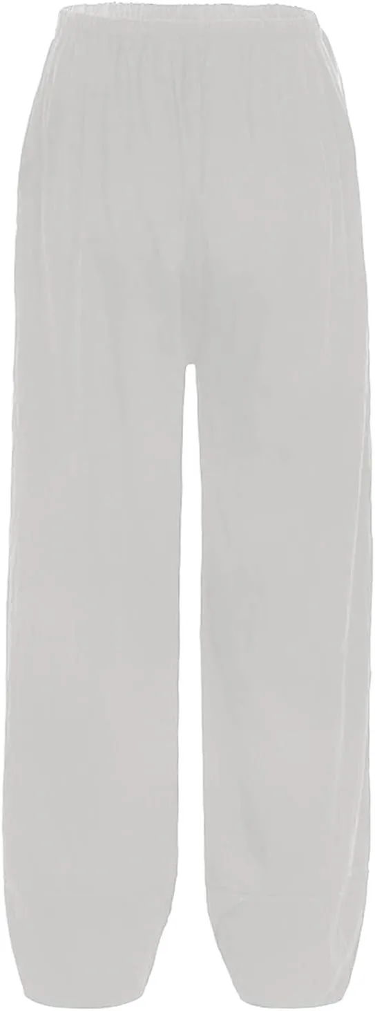 Womens Linen Summer Drawstring Palazzo Lounge Pants Low Waist Lounge Pants Loose Fit Palazzo Lounge Pants Vacation