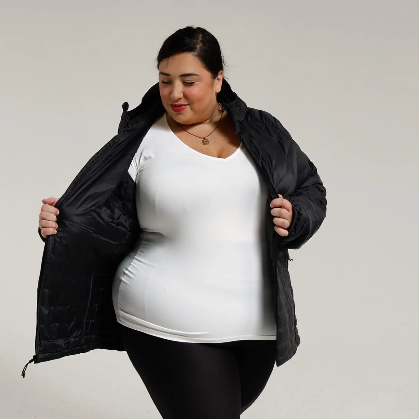 Women's Plus Size Packable Down Jacket 1X-6X Hooded Lightweight Spring Fall Coat
