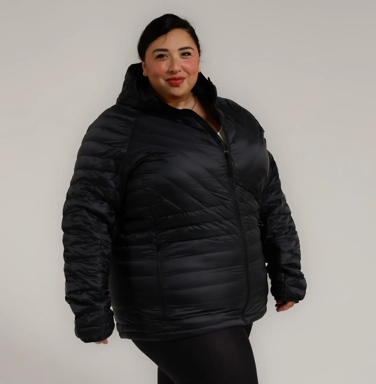 Women's Plus Size Packable Down Jacket 1X-6X Hooded Lightweight Spring Fall Coat