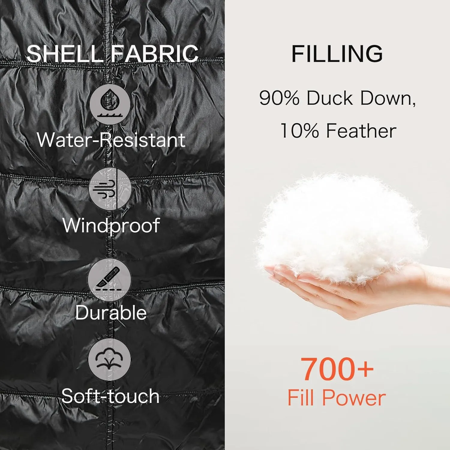 Women's Plus Size Shiny Down Jacket with Double Detachable Faux Fur Hooded Long Down Puffer Coat for Winter