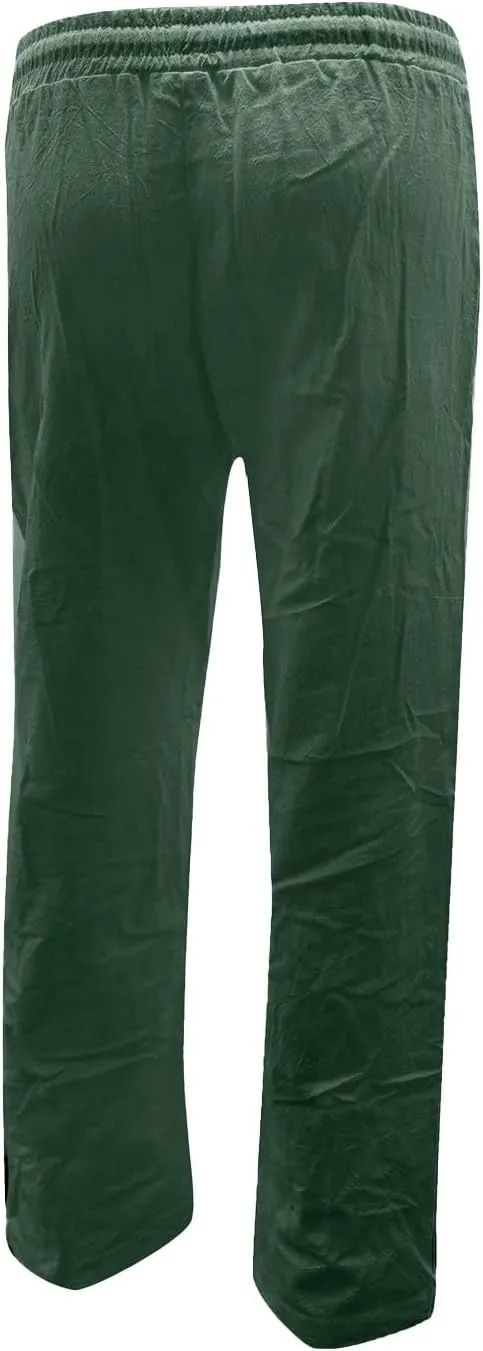 Women's Straight Solid Color Trousers Elastic Drawstring High Waist Casual Comfortable Pants for Daily Wear