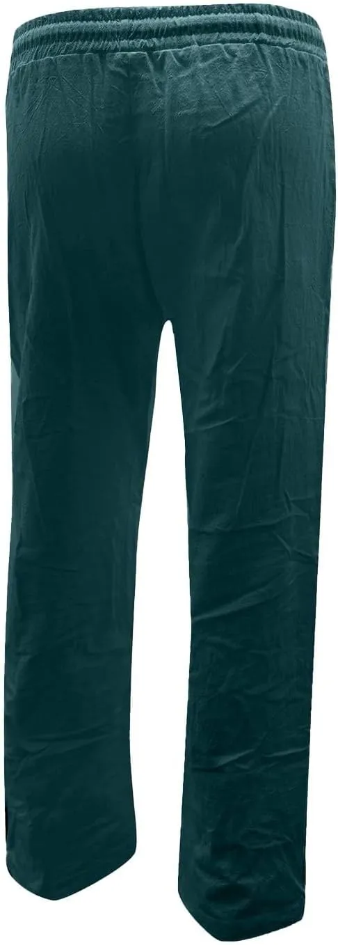 Women's Straight Solid Color Trousers Elastic Drawstring High Waist Casual Comfortable Pants for Daily Wear