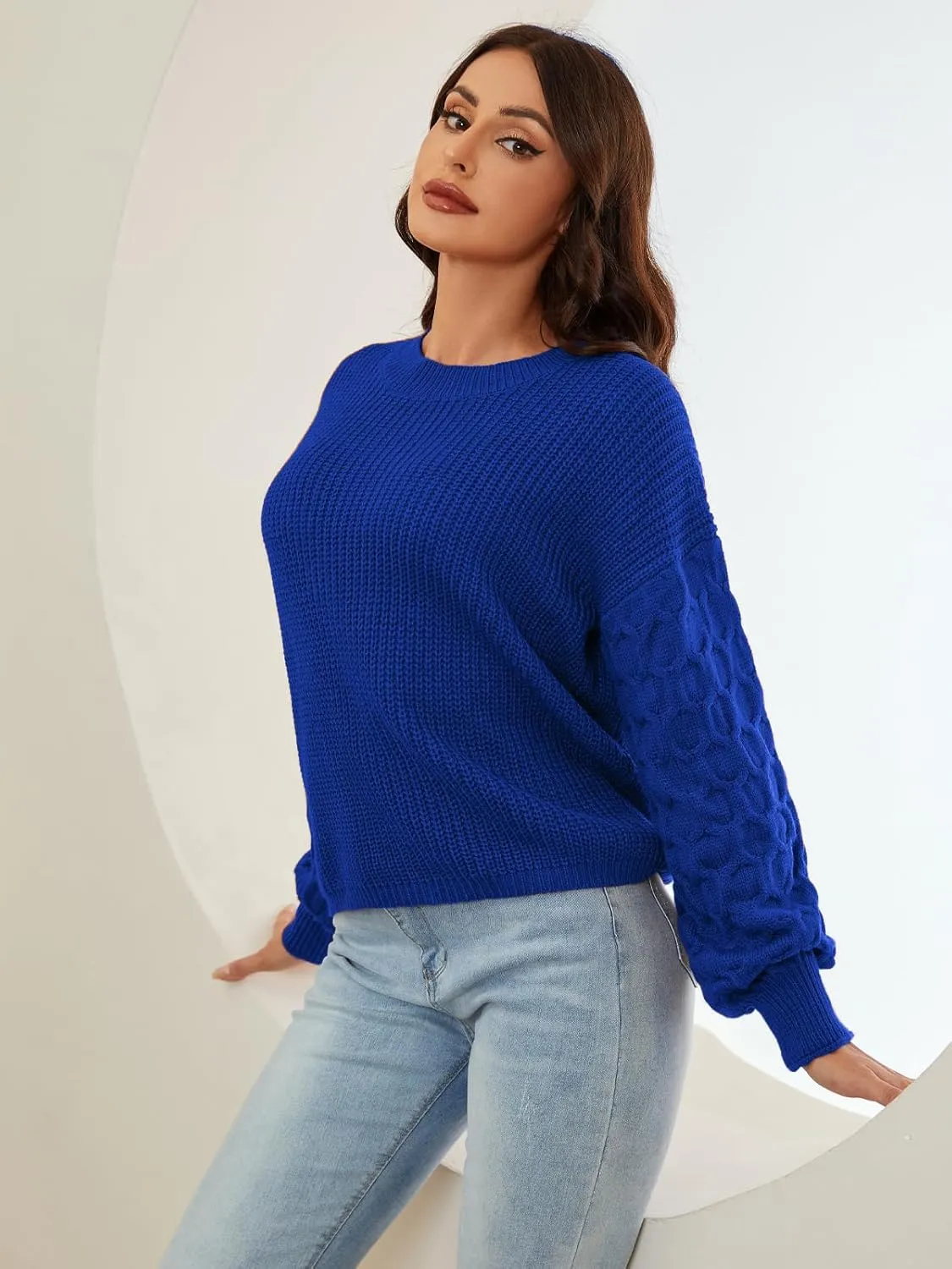 Womens Sweaters Fall Fashion Sweatshirt for Women Tops Crewneck Long Sleeve Shirts Casual Tunic Trendy