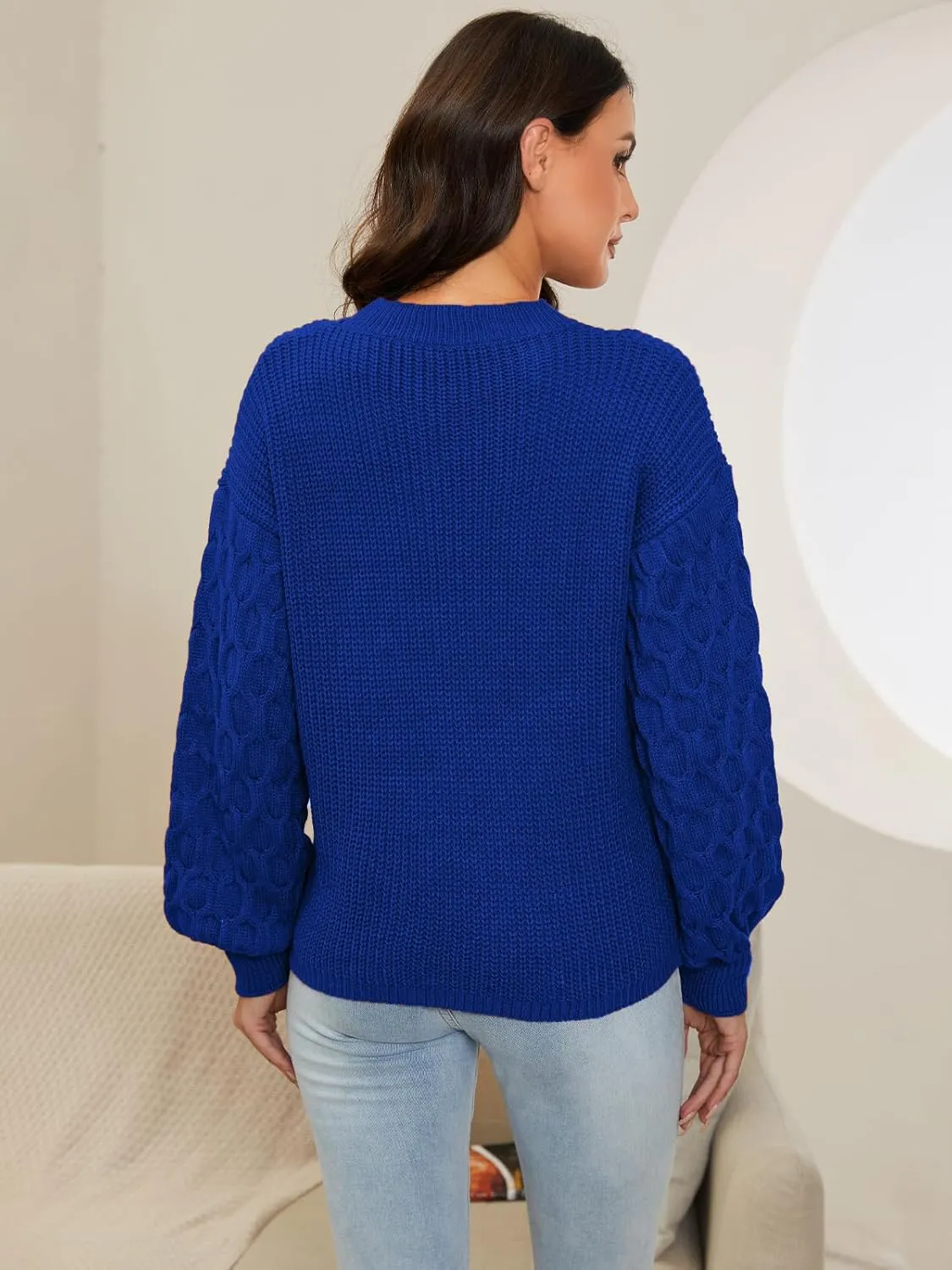 Womens Sweaters Fall Fashion Sweatshirt for Women Tops Crewneck Long Sleeve Shirts Casual Tunic Trendy