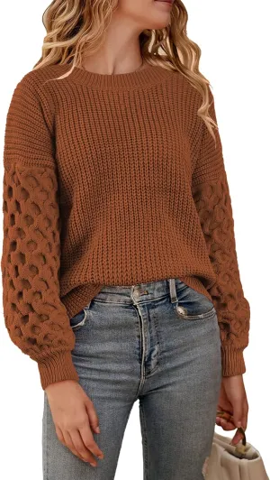 Womens Sweaters Fall Fashion Sweatshirt for Women Tops Crewneck Long Sleeve Shirts Casual Tunic Trendy