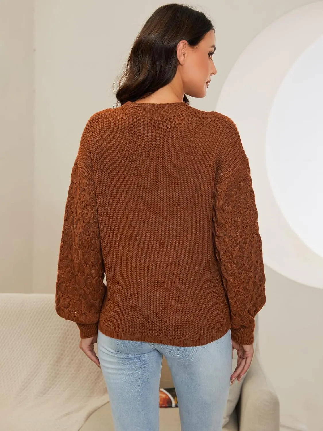 Womens Sweaters Fall Fashion Sweatshirt for Women Tops Crewneck Long Sleeve Shirts Casual Tunic Trendy