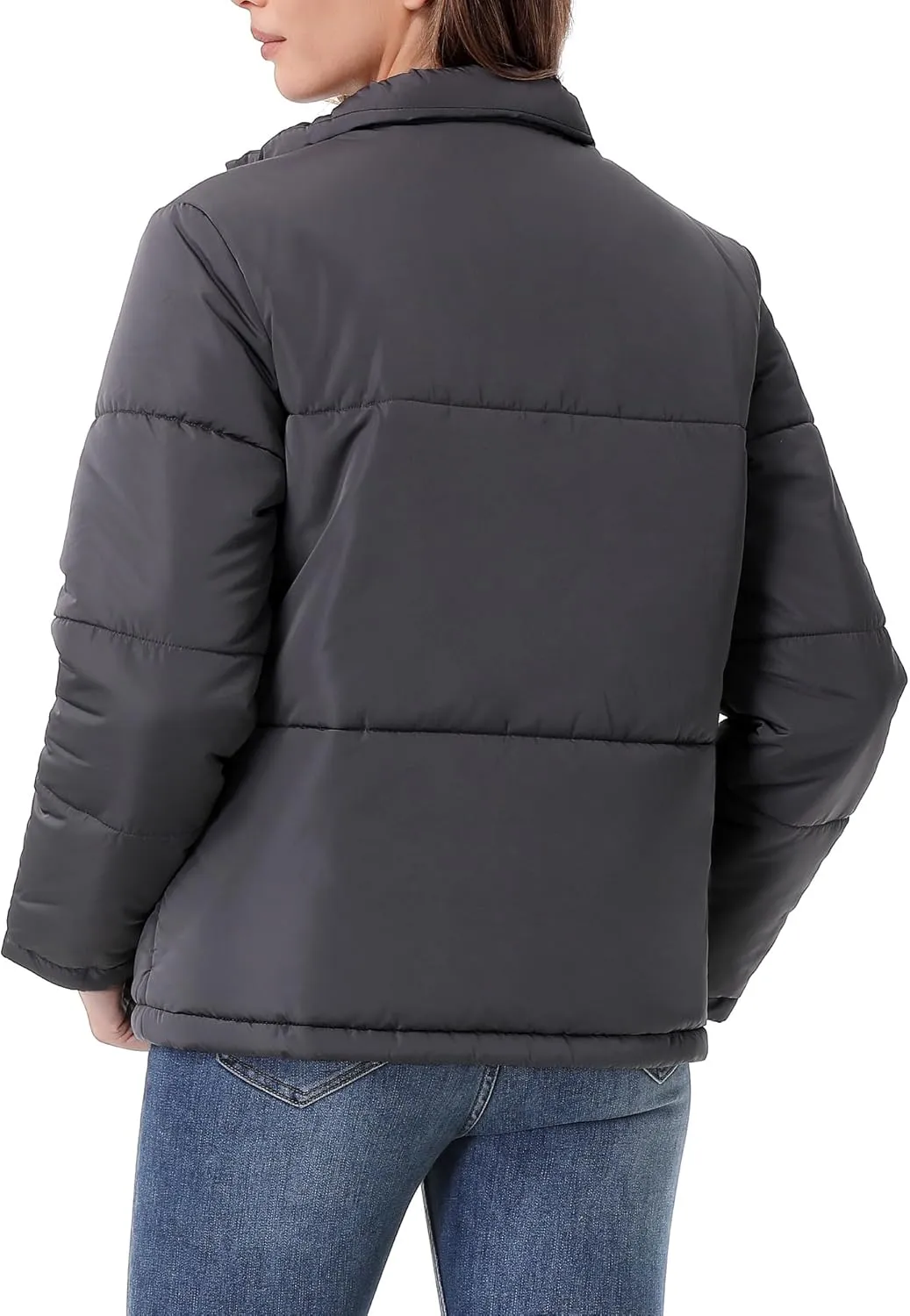 Women's Warm Winter Coat Waterproof Puffer Jacket Full-Zip Lightweight Winter Jacket