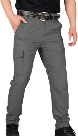 Work Pants for Men Tactic Hiking Waterproof Cargo Pants for Men Relaxed Fit Riptop Lightweight Outdoor Trousers