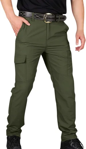 Work Pants for Men Tactic Hiking Waterproof Cargo Pants for Men Relaxed Fit Riptop Lightweight Outdoor Trousers