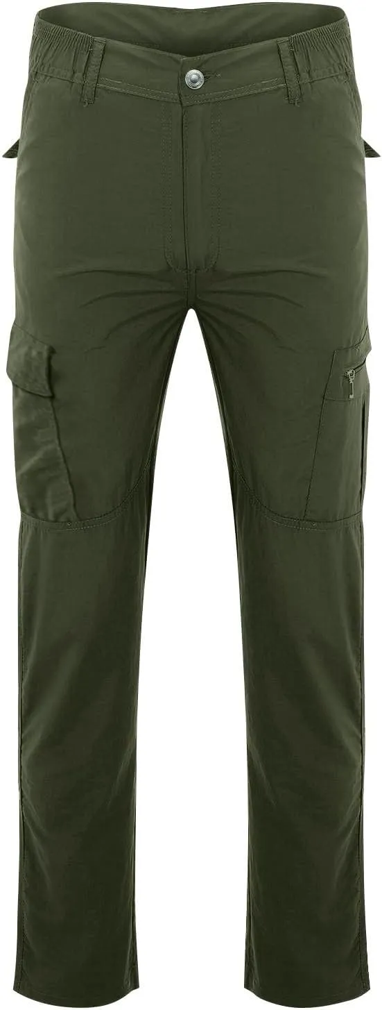 Work Pants for Men Tactic Hiking Waterproof Cargo Pants for Men Relaxed Fit Riptop Lightweight Outdoor Trousers