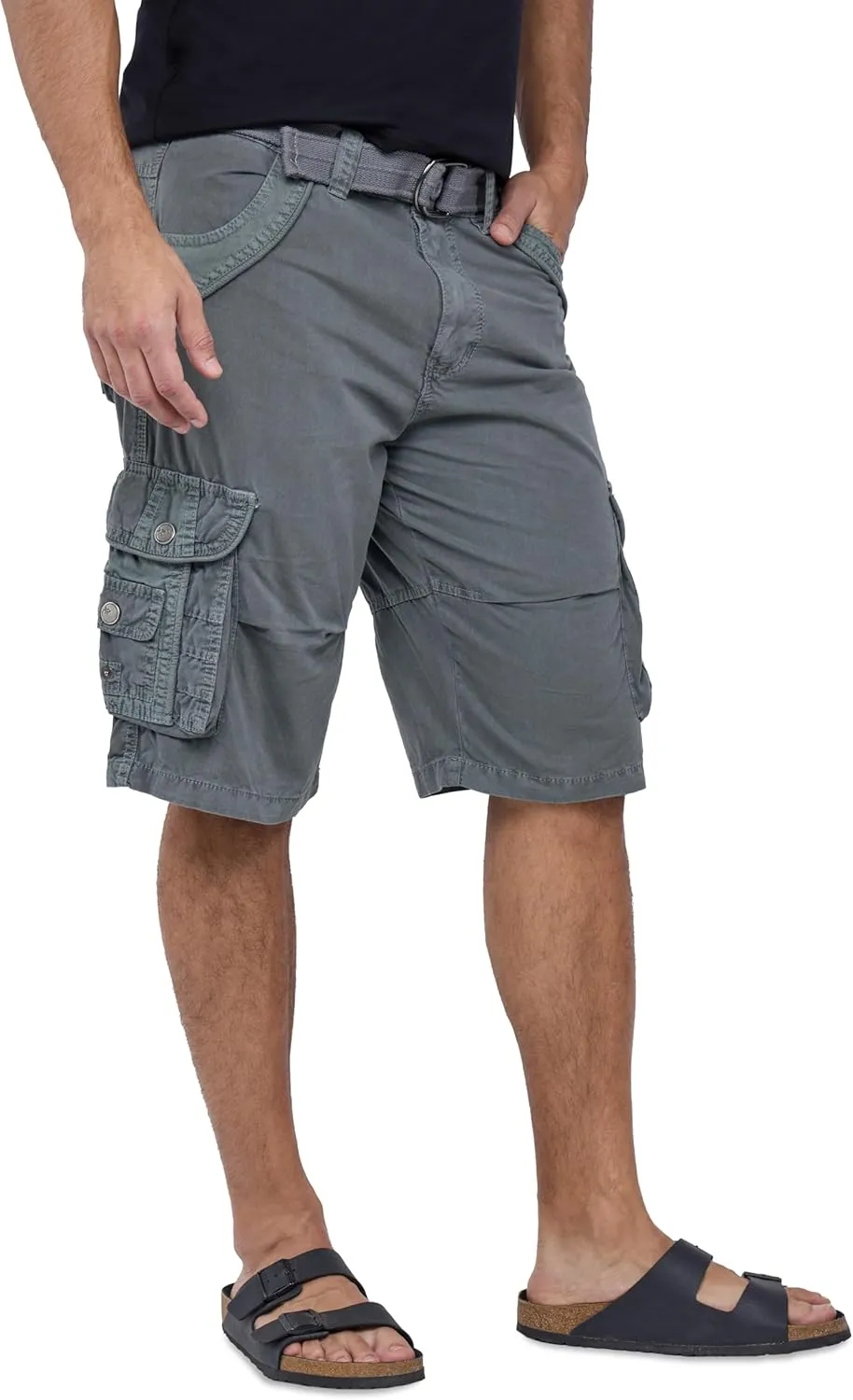 X RAY Mens Cargo Shorts Camo & Solid Colors 12.5" Inseam Knee Length Classic Fit Multi Pocket (Big and Tall Shorts for Men)