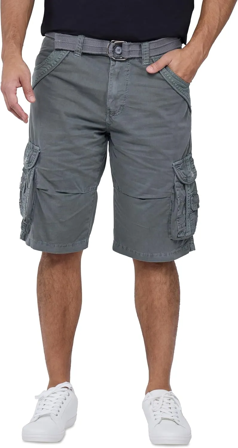 X RAY Mens Cargo Shorts Camo & Solid Colors 12.5" Inseam Knee Length Classic Fit Multi Pocket (Big and Tall Shorts for Men)