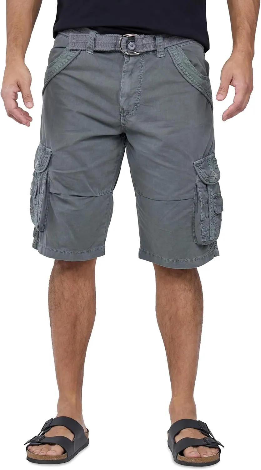 X RAY Mens Cargo Shorts Camo & Solid Colors 12.5" Inseam Knee Length Classic Fit Multi Pocket (Big and Tall Shorts for Men)