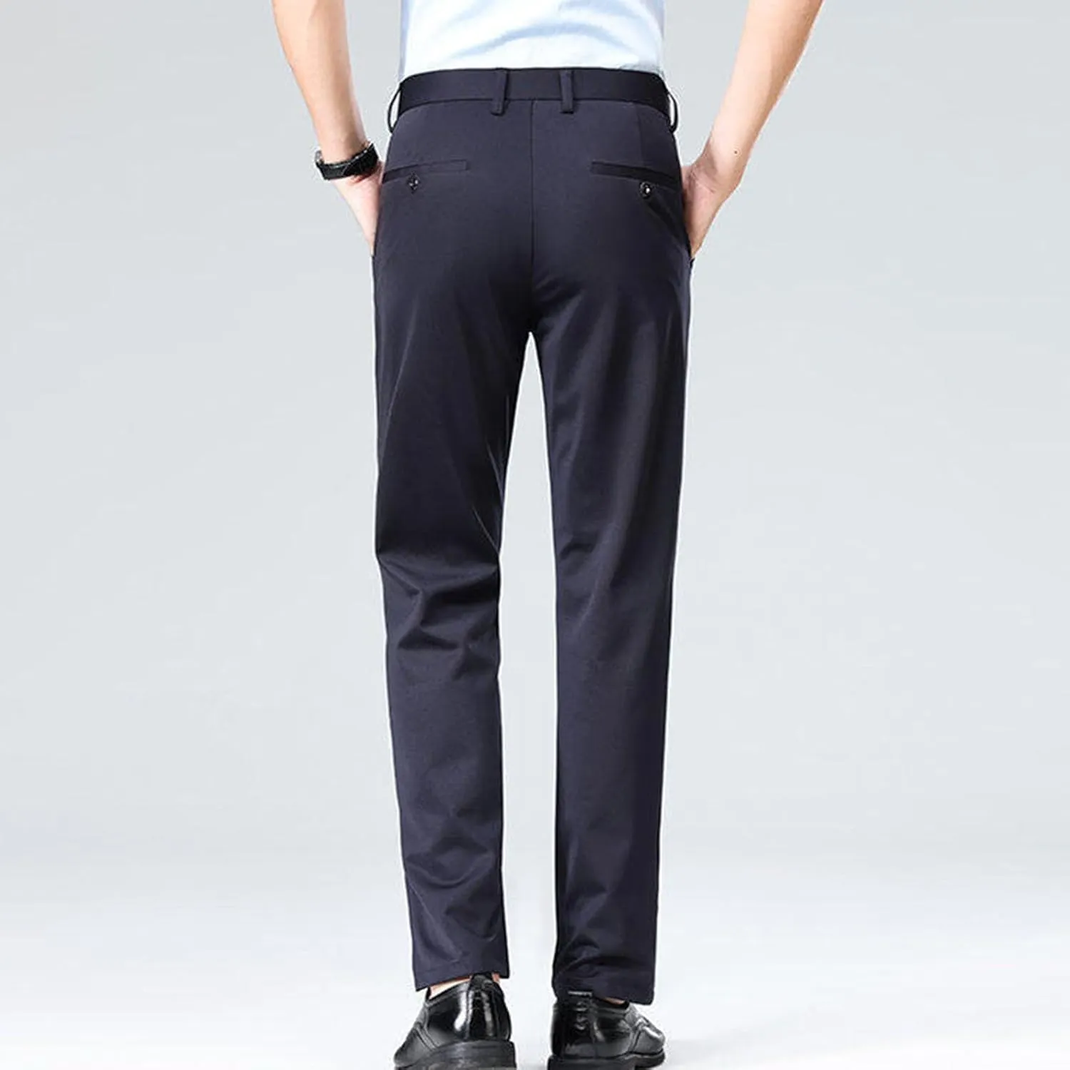 Xiaojmake Men's Slim Fit Dress Pants Stretch Business Suit Pant Casual Golf Formal Tuxedo Pants Flat Front Work Slacks