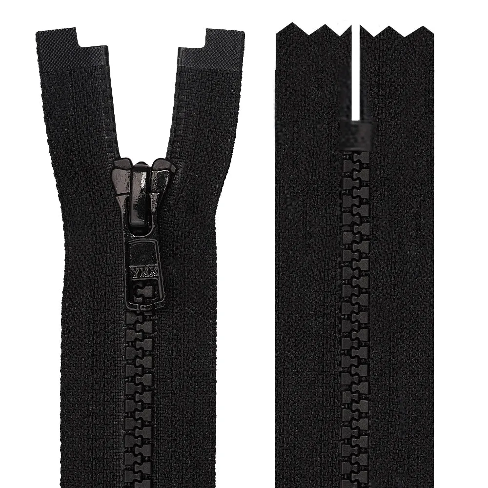 YKK- #5 Black/White Vislon YKK Zipper for Men/Women Clothing