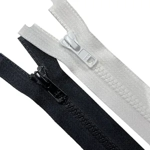 YKK- #5 Black/White Vislon YKK Zipper for Men/Women Clothing