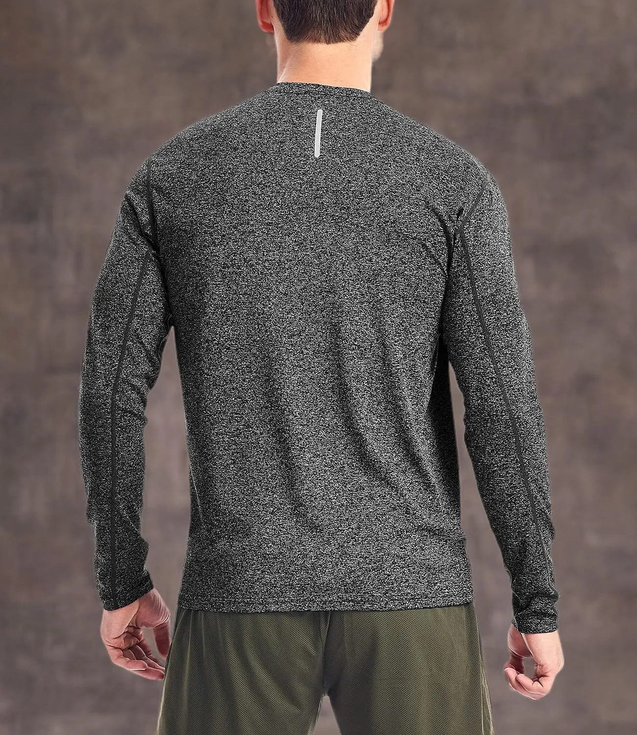 Zengjo Moisture Wicking Athletic Shirts for Men Long Sleeve Workout Running Gym Performance Tee UV/Sun Protection